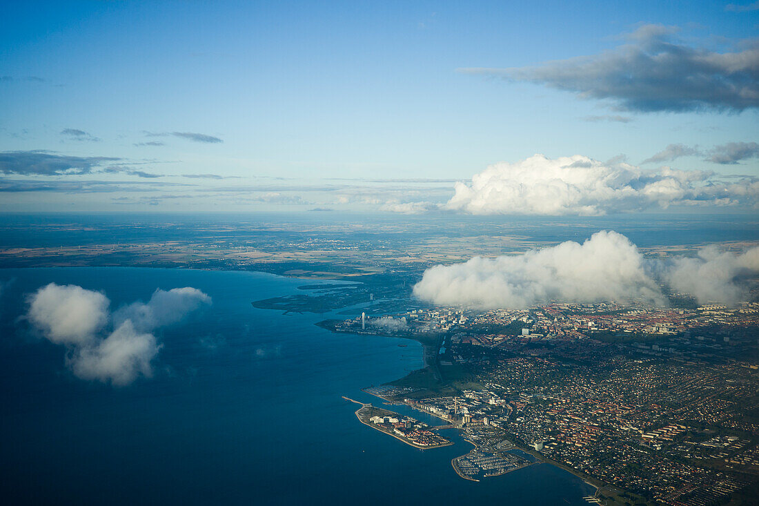 Aerial view of sea coast