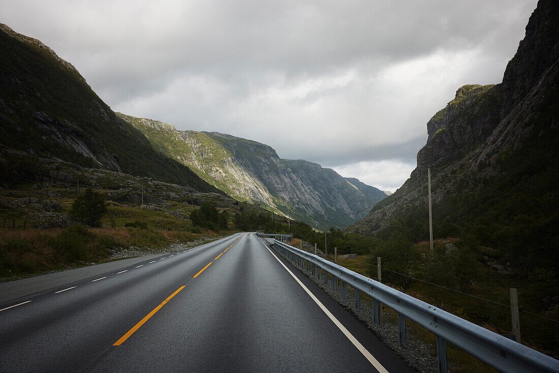 View of road in mountains