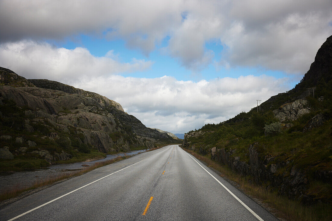 View of road in mountains