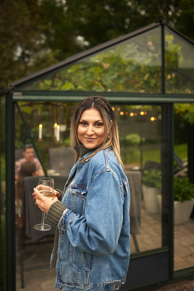 Smiling woman looking at camera