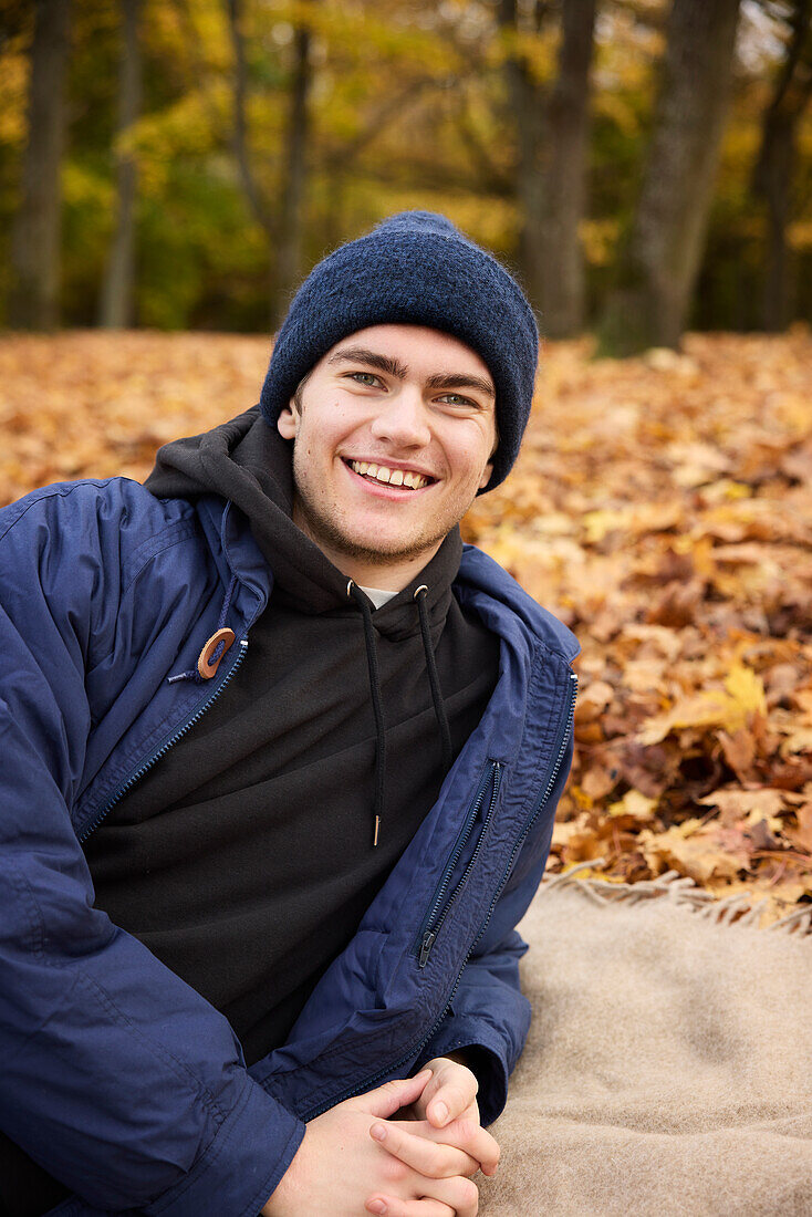 Smiling man looking at camera