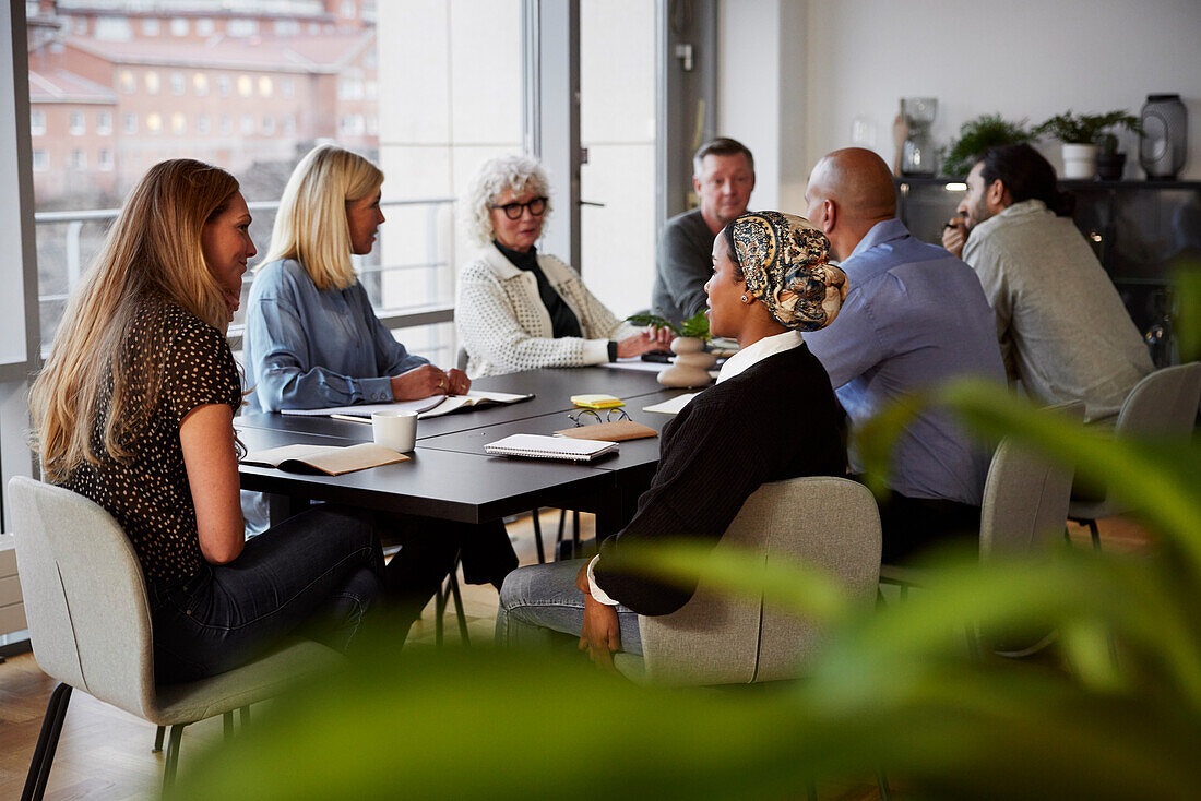 People during business meeting