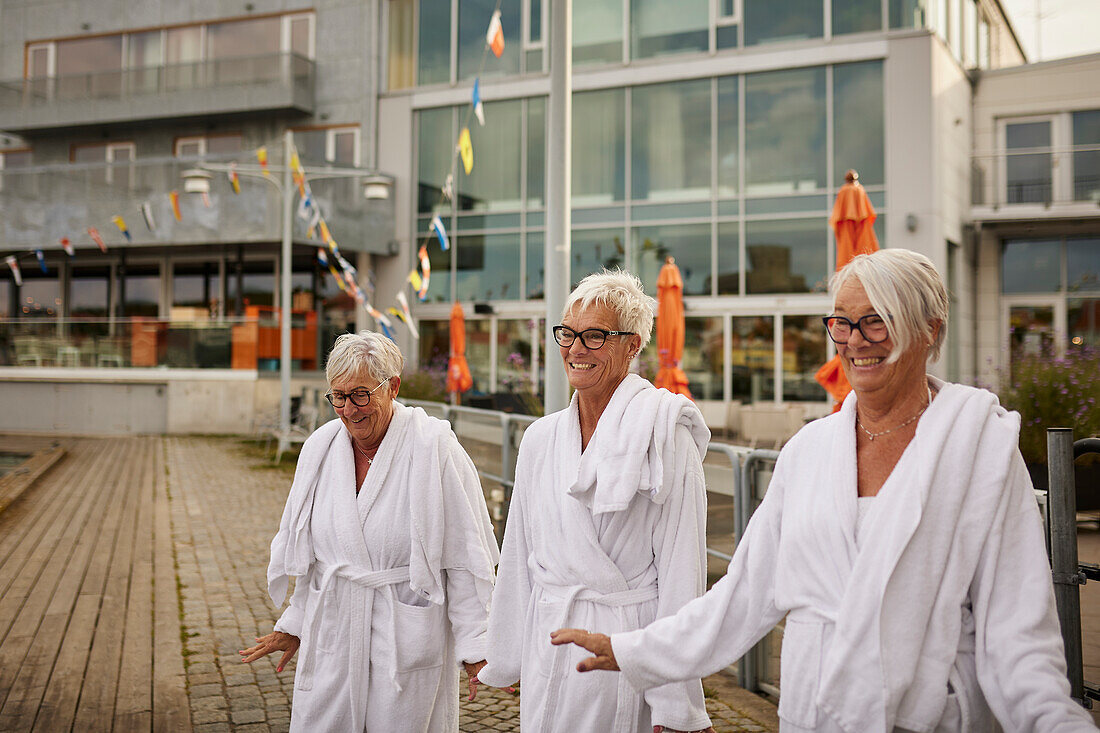Senior women in spa