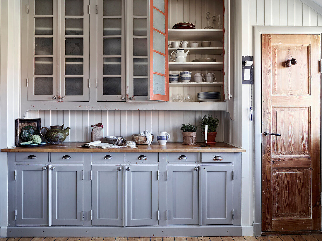 View of cupboards in kitchen