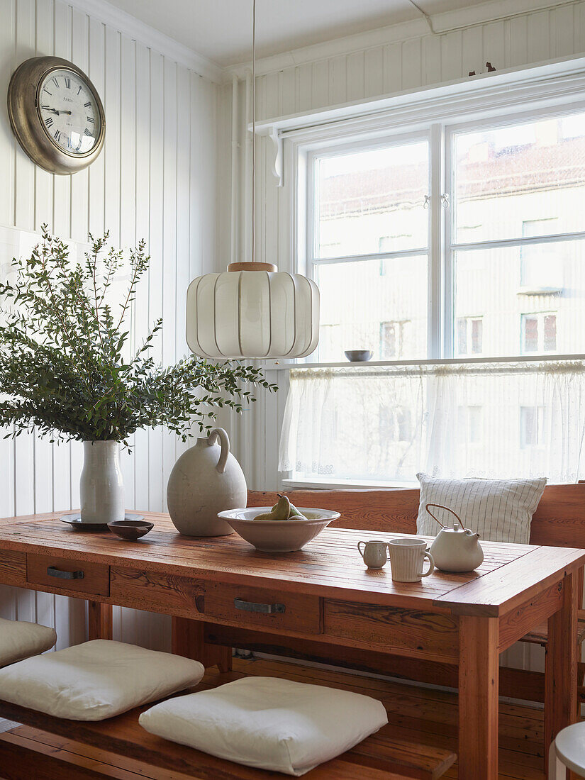 View of dining table