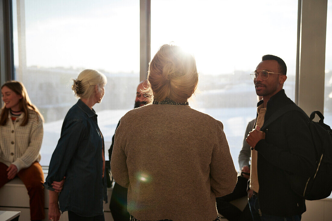 Group of people having meeting