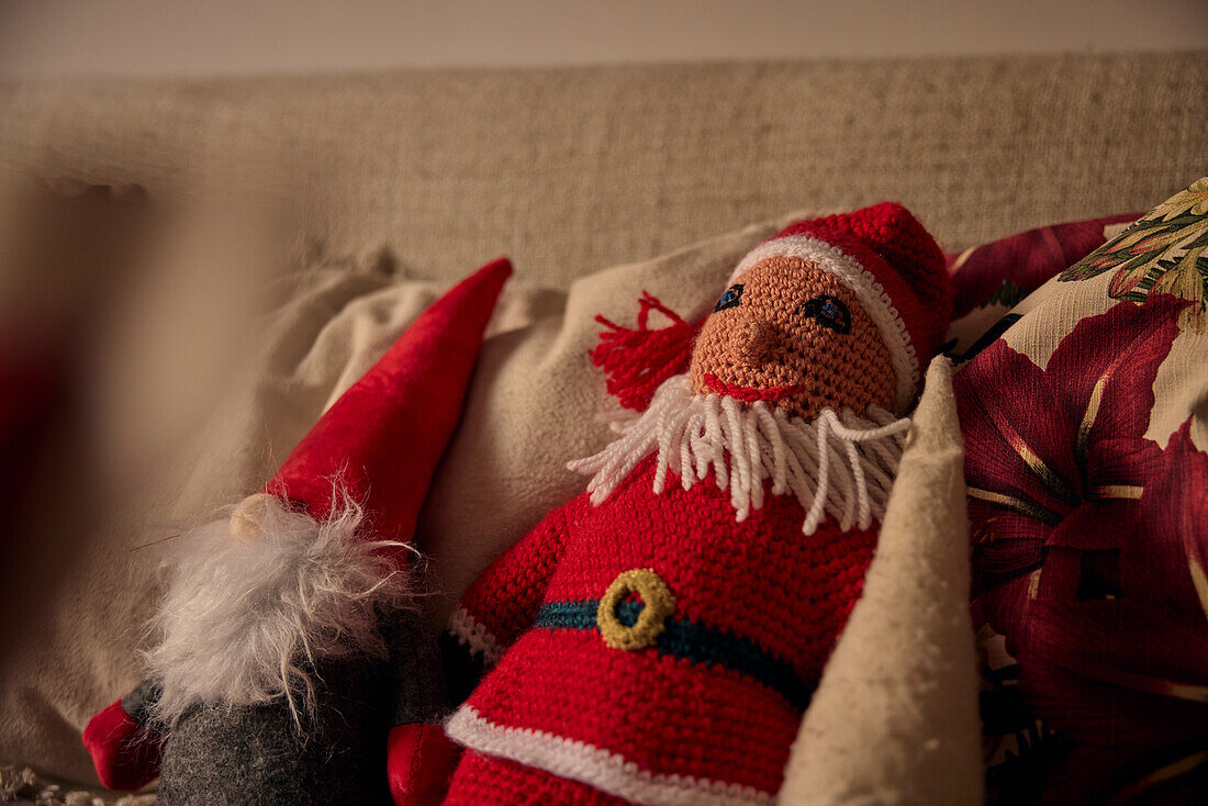 Knitted christmas gnome