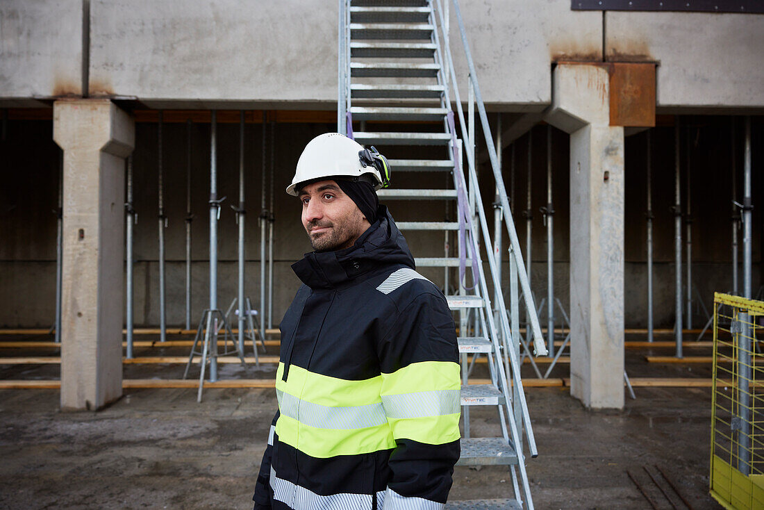 Male engineer at construction site