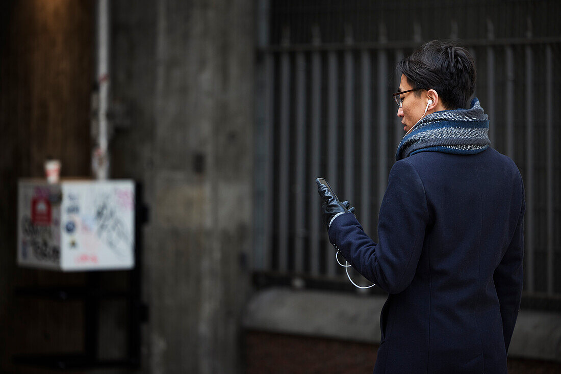 View of man walking