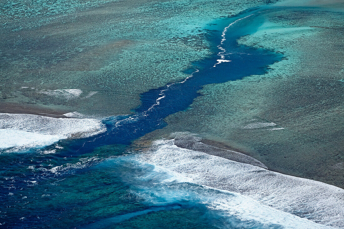 Channel in the reef, Avaavaroa Tapere, by Turoa Beach, Rarotonga, Cook Islands, South Pacific