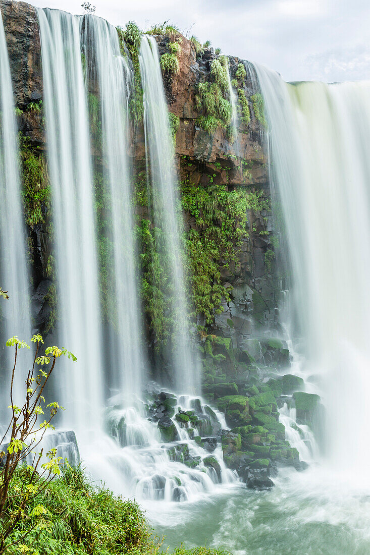 Brazil, Iguazu Falls. Landscape of waterfalls