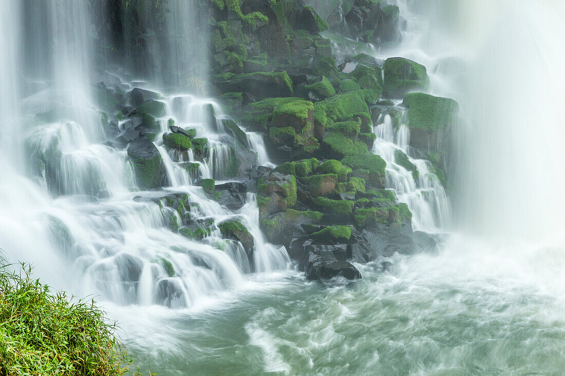 Brazil, Iguazu Falls. Landscape of waterfalls