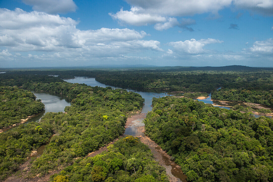 Essequibo-Fluss, Iwokrama, Rupununi, Guyana. Längster Fluss in Guyana