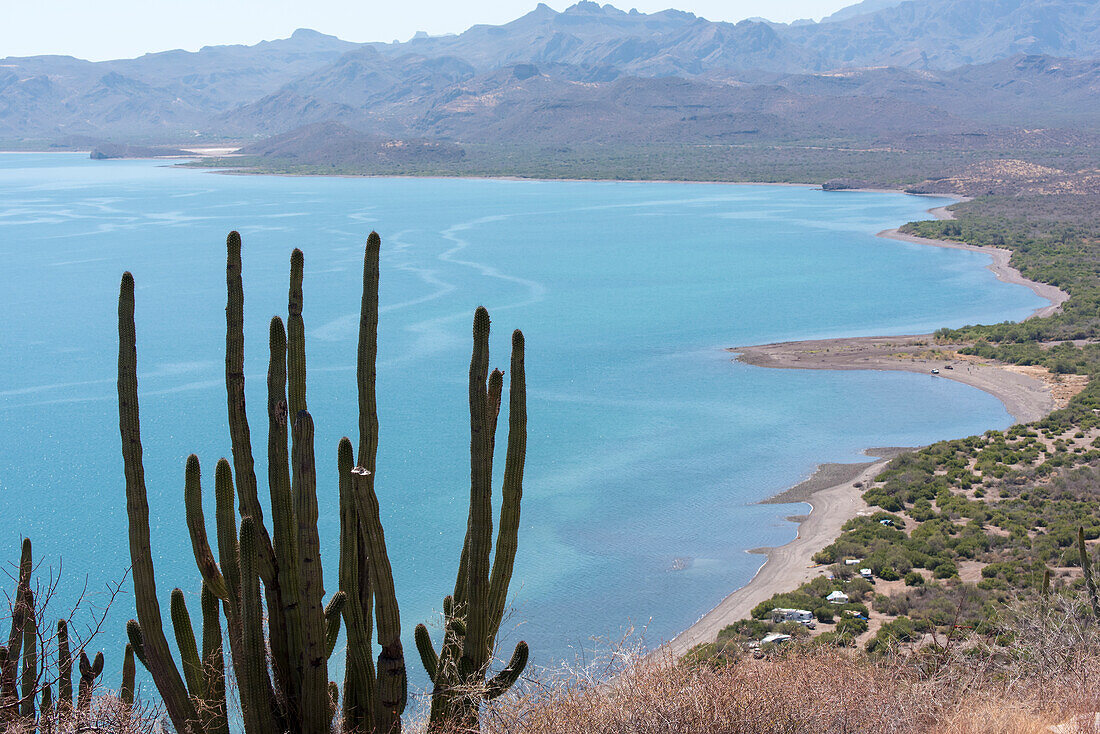 Mexico, Baja California Sur, Loreto Bay. Views from Hart Trail that begins Rattlesnake Beach