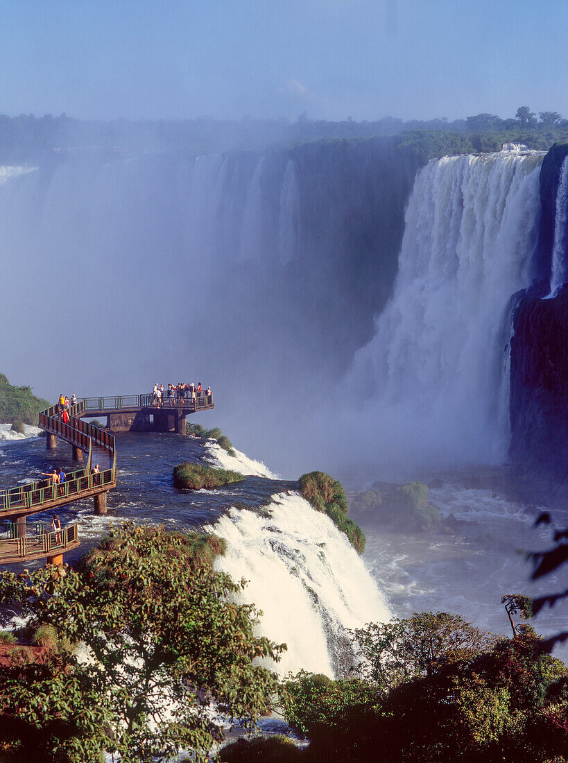 Argentina, Misiones Province, Iguacu National Park, Scenic view of Iguacu Falls