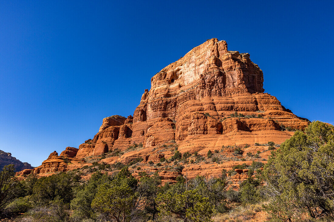 United States, Arizona, Sedona, Scenic view of red rocks formations