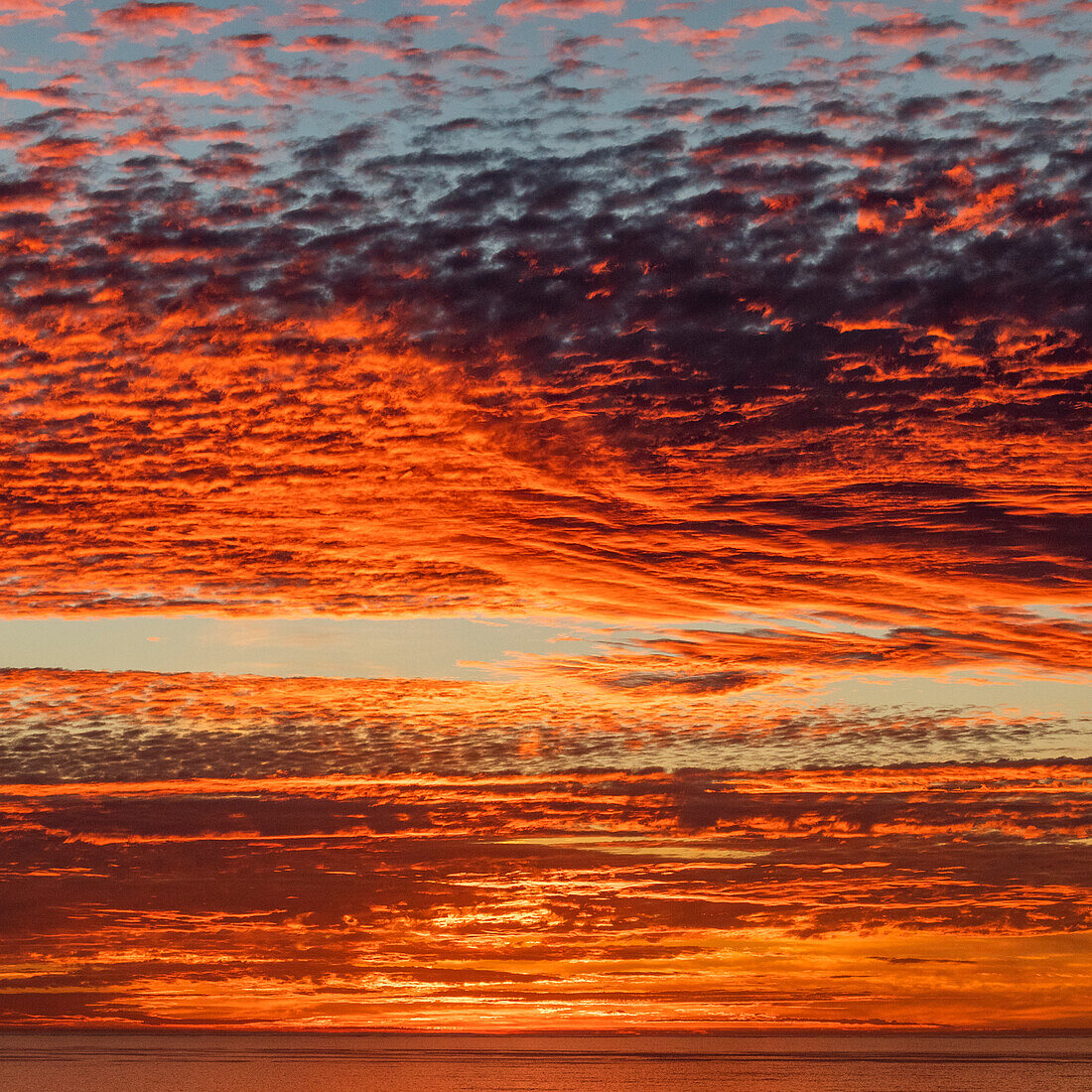 Multi colored clouds at sunset