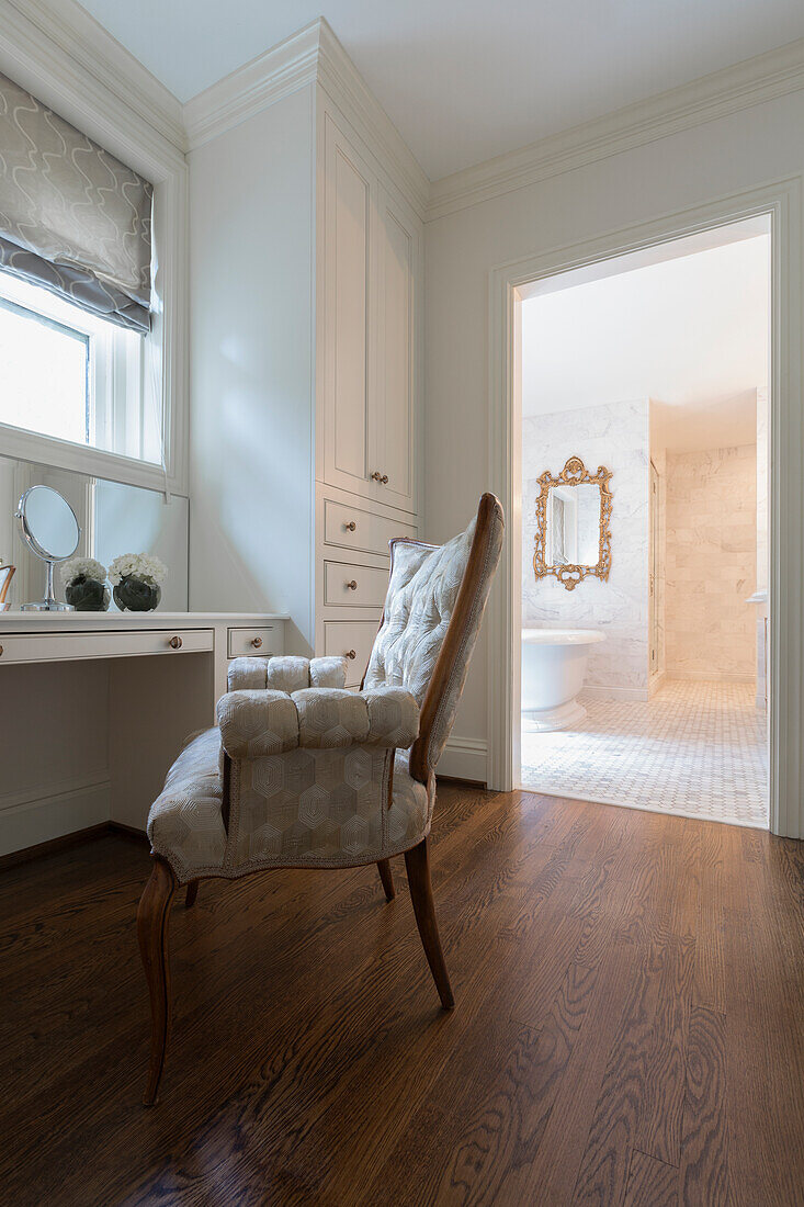 Interior of luxury dressing room