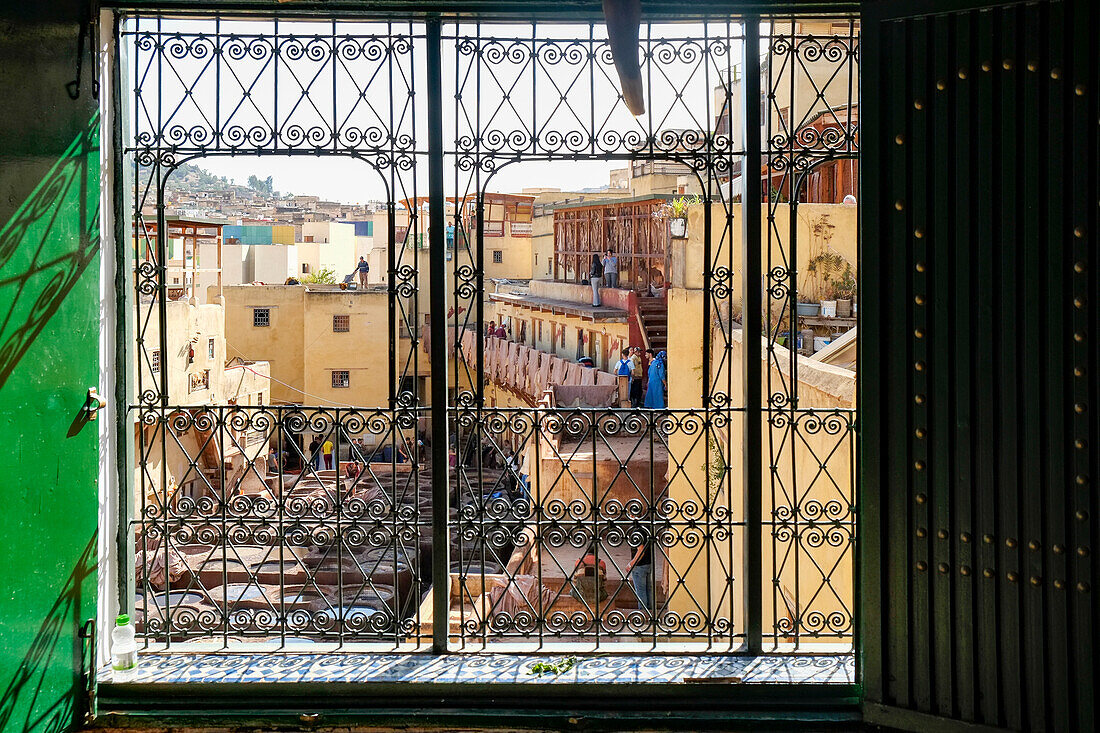 Africa, Morocco, Tannery section of medina where hides are tanned