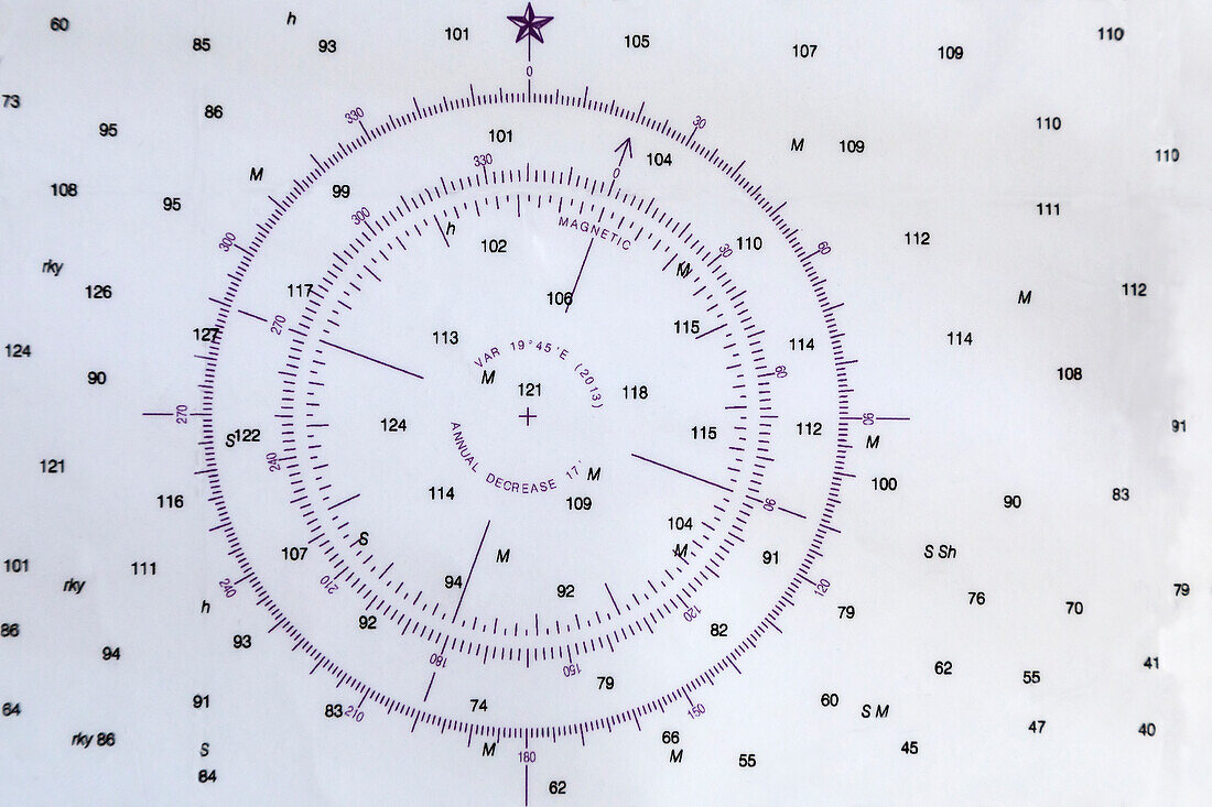 USA, Alaska, Craig. Kompass-Symbol auf Karte