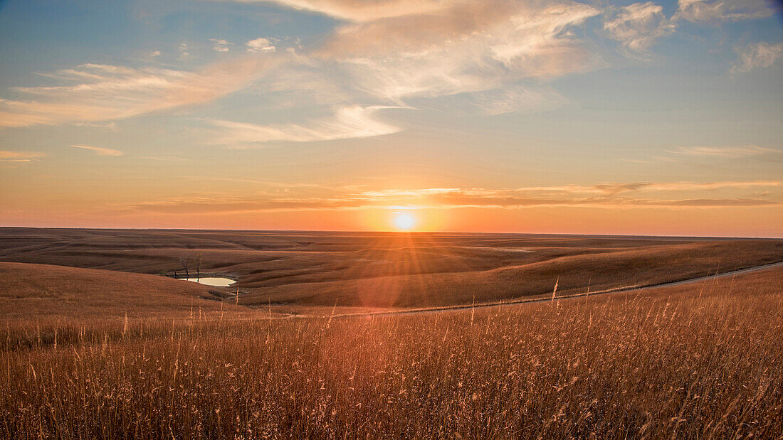 Sunrise in the Kansas Flint Hills