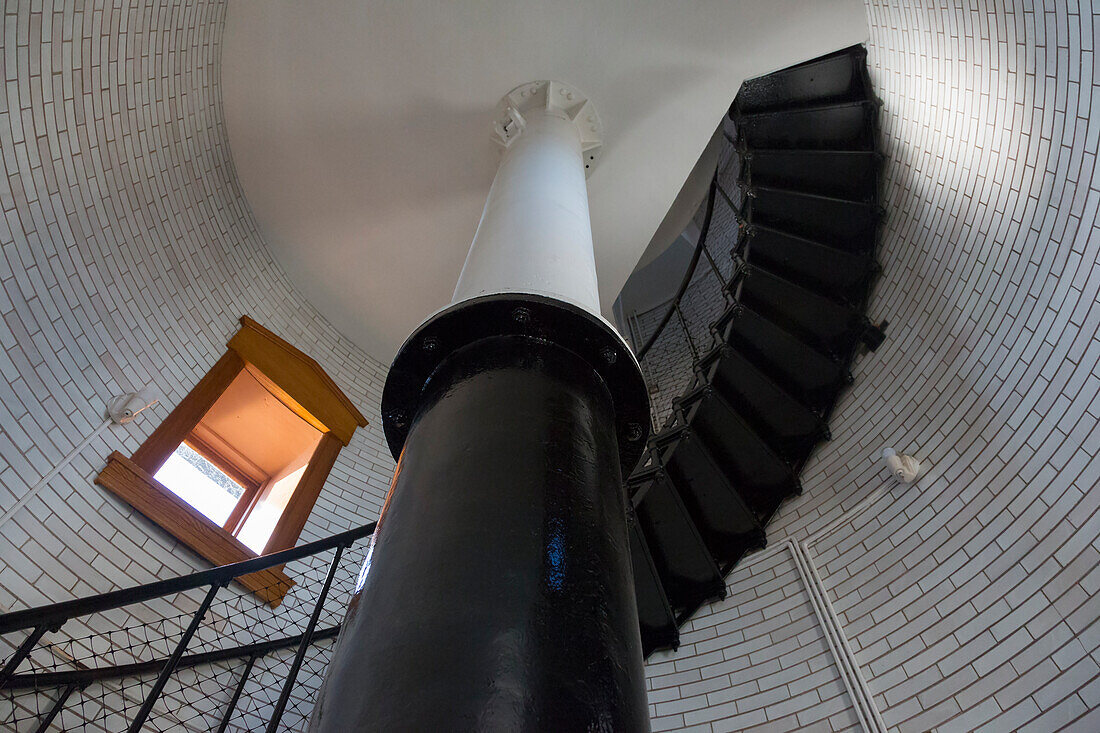 Minnesota, Lake Superior Nordküste. Split Rock Lighthouse Treppe, gebaut 1910