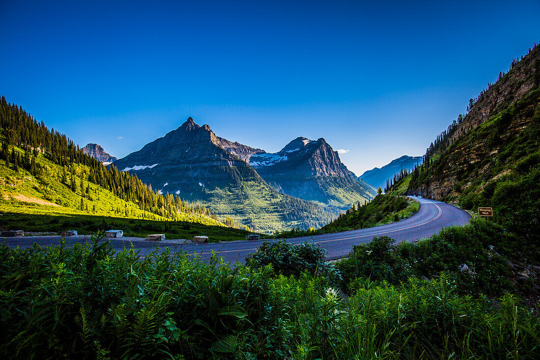 Gebirgspass, Kontinentale Wasserscheide, Glacier National Park, Montana