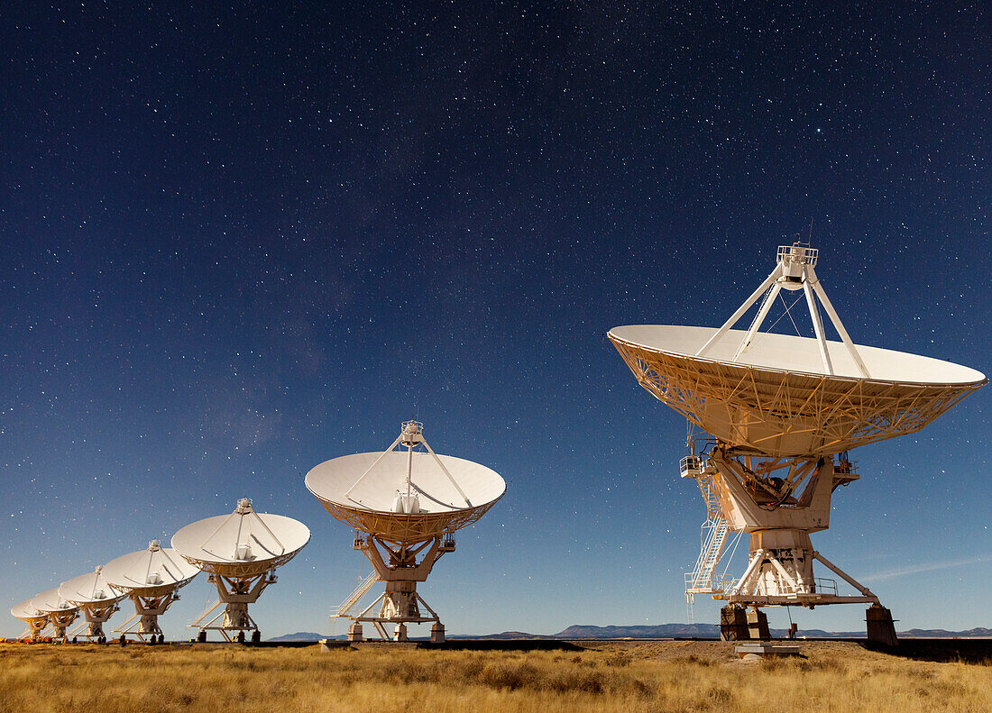 Karl G. Jansky, Very Large Array (VLA), Nationales Radioastronomie-Observatorium. 82 Fuß oder 25 Meter Durchmesser in den Ebenen von San Agustin, New Mexico, USA