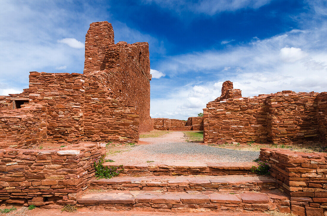 San Gregorio-Kirche in den Abo-Ruinen, Salinas Pueblo Missions National Monument. Neu-Mexiko, USA