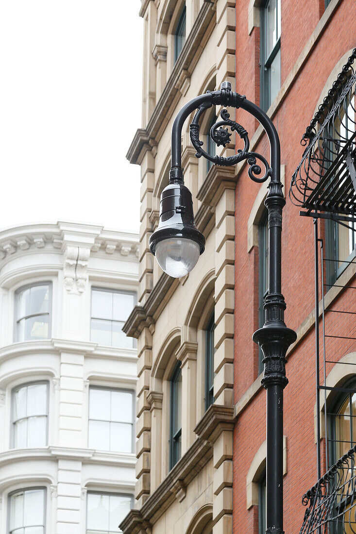 New York City, NY, USA. Lamppost in SoHo.