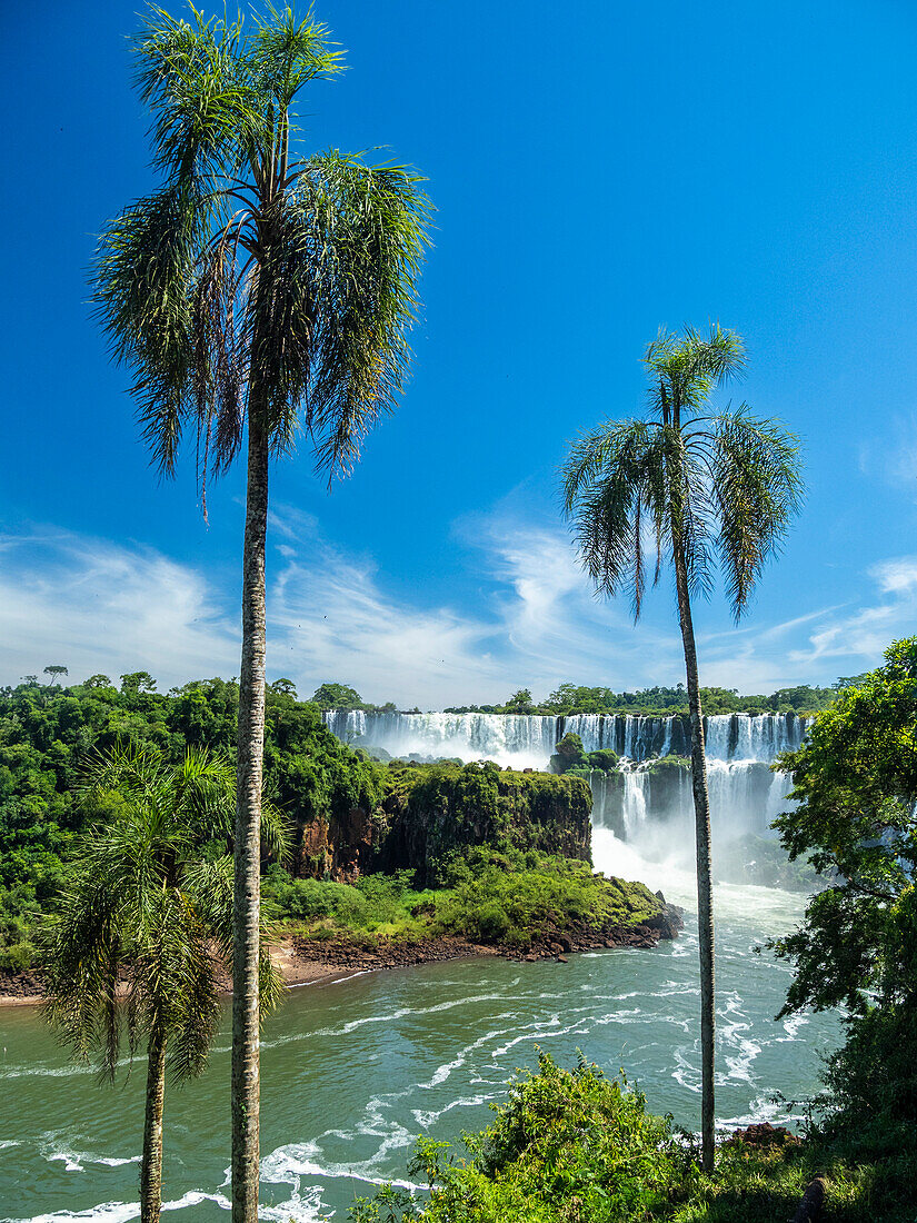 Blick vom unteren Kreislauf der Iguazu-Fälle, UNESCO-Welterbe, Provinz Misiones, Argentinien, Südamerika