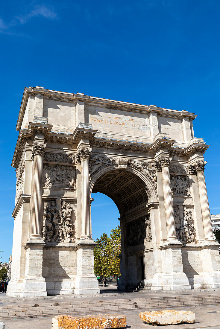 Die Porte d'Aix, Marseille, Bouches-du-Rhone, Provence-Alpes-Cote d'Azur, Frankreich, Westeuropa