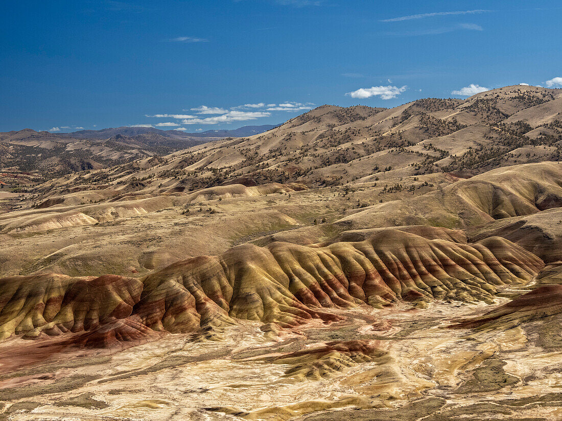 Die Painted Hills, aufgeführt als eines der Sieben Wunder von Oregon, John Day Fossil Beds National Monument, Oregon, Vereinigte Staaten von Amerika, Nordamerika