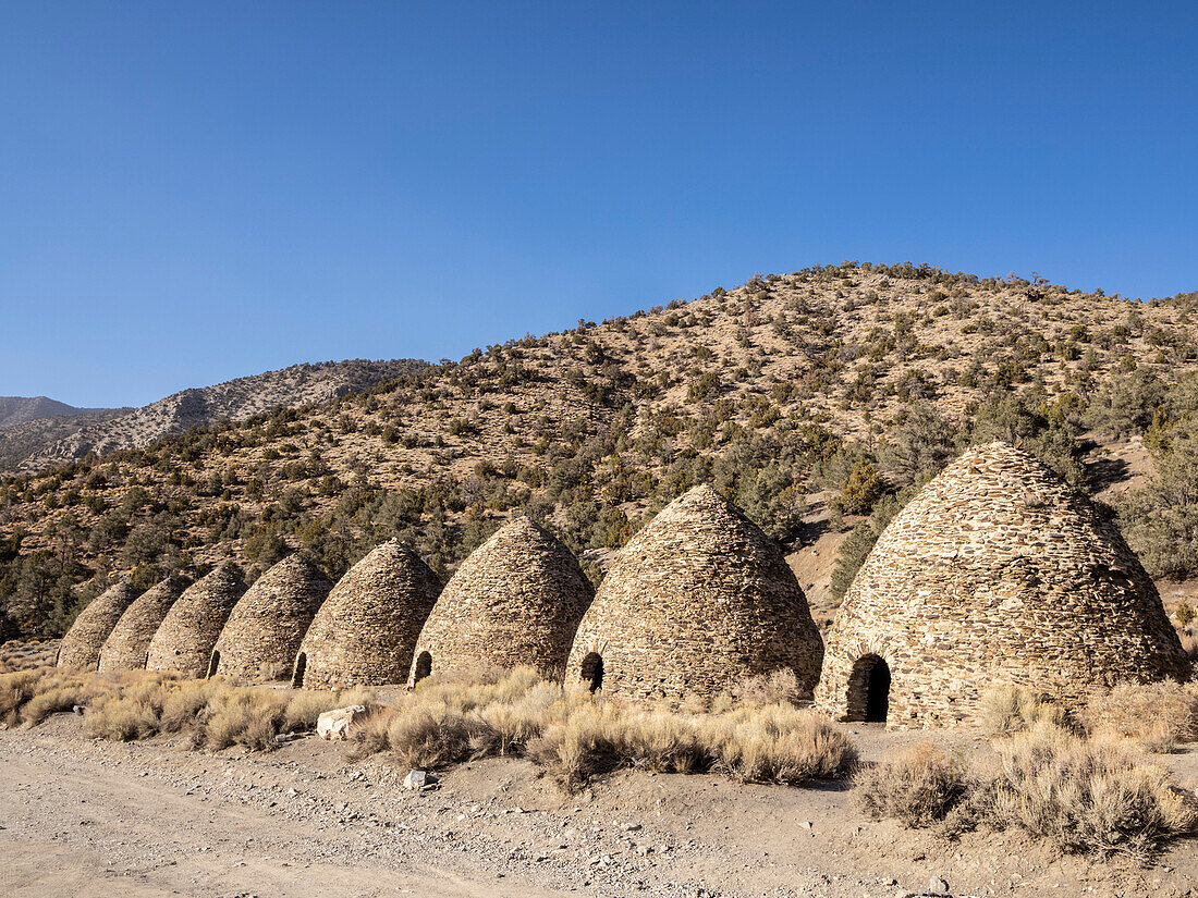 Wildrose Charcoal Kilns, built in 1877 to produce charcoal for the mines, Death Valley National Park, California, United States of America, North America