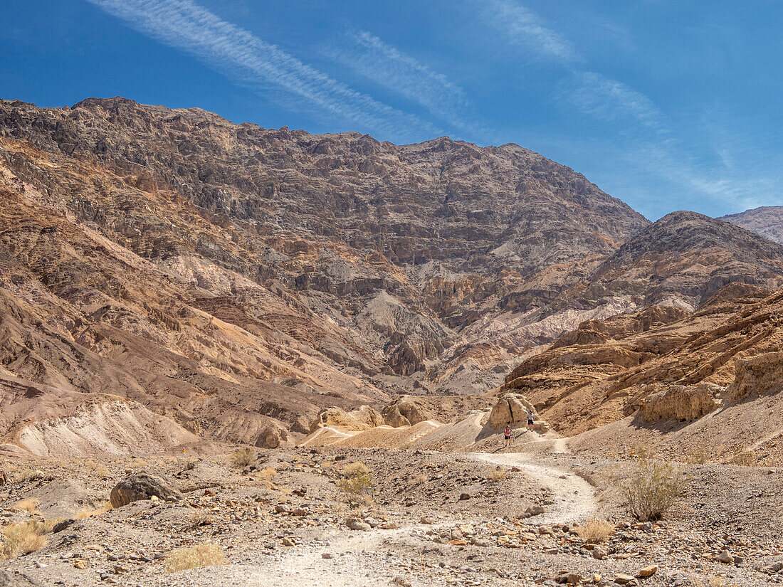 A view of Mosaic Canyon Trail in Death Valley National Park, California, United States of America, North America