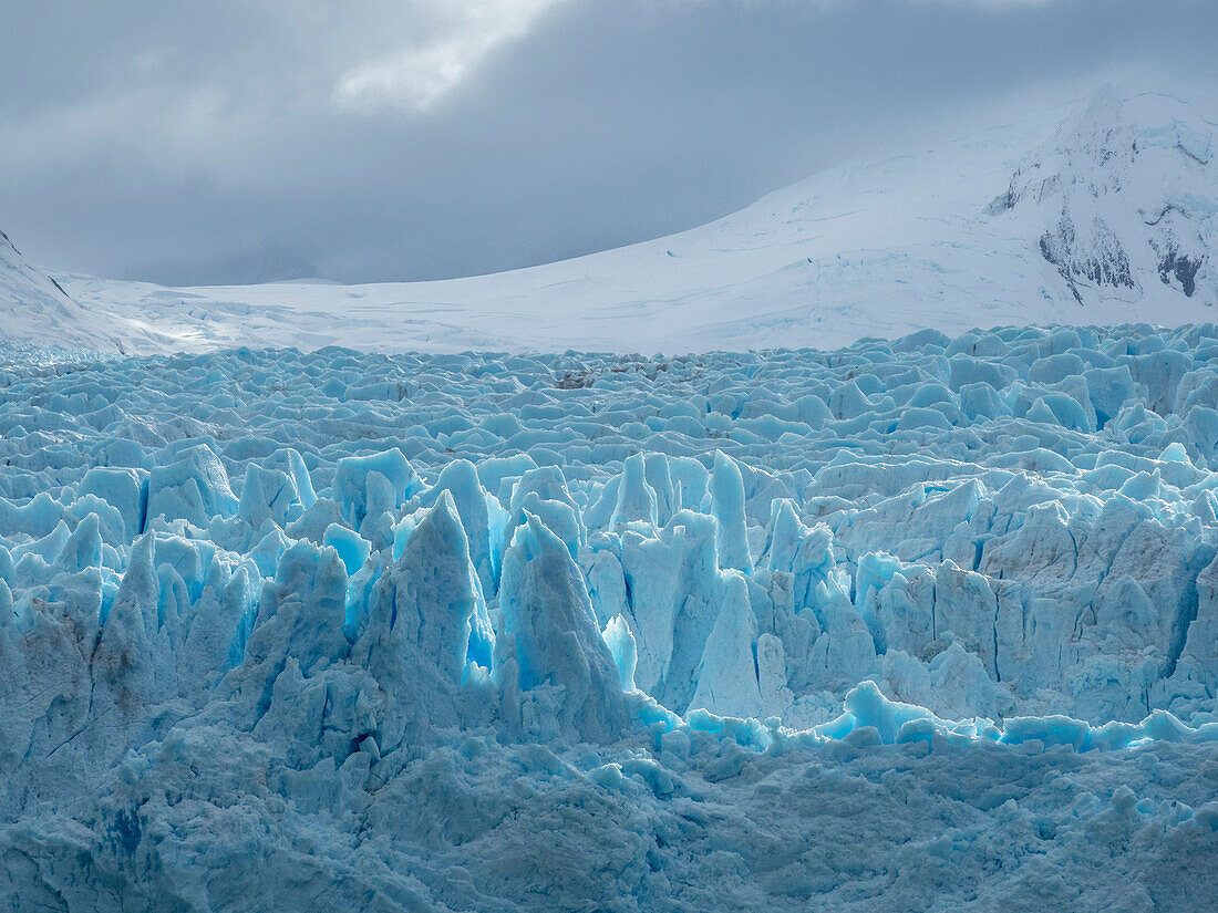 Ein Blick auf den Garibaldi-Gletscher im Albert de Agostini-Nationalpark in der Cordillera Darwin, Chile, Südamerika