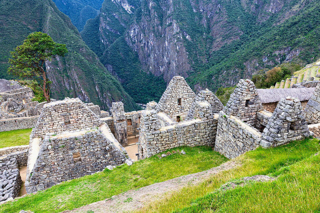 Machu Picchu, UNESCO-Weltkulturerbe, Ruinenstadt der Inkas, Andenkordillere, Provinz Urubamba, Cusco, Peru, Südamerika