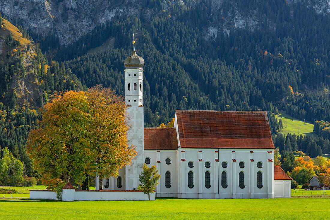 Wallfahrtskirche St. Coloman, Schwangau, Allgäu, Schwaben, Bayern, Deutschland, Europa