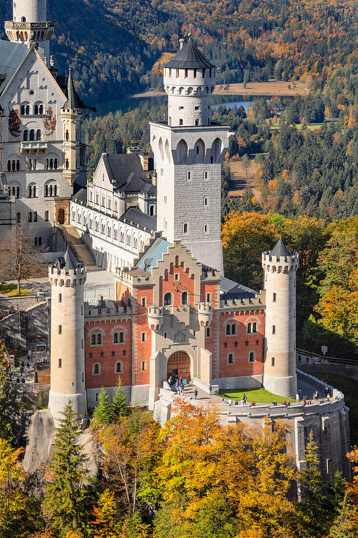 Neuschwanstein Castle, Schwangau, Allgau, Swabia, Bavaria, Germany, Europe