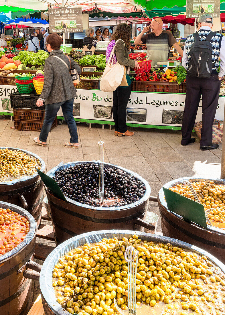 Markt in Aix-en-Provence, Bouches-du-Rhône, Provence-Alpes-Cote d'Azur, Frankreich, Westeuropa