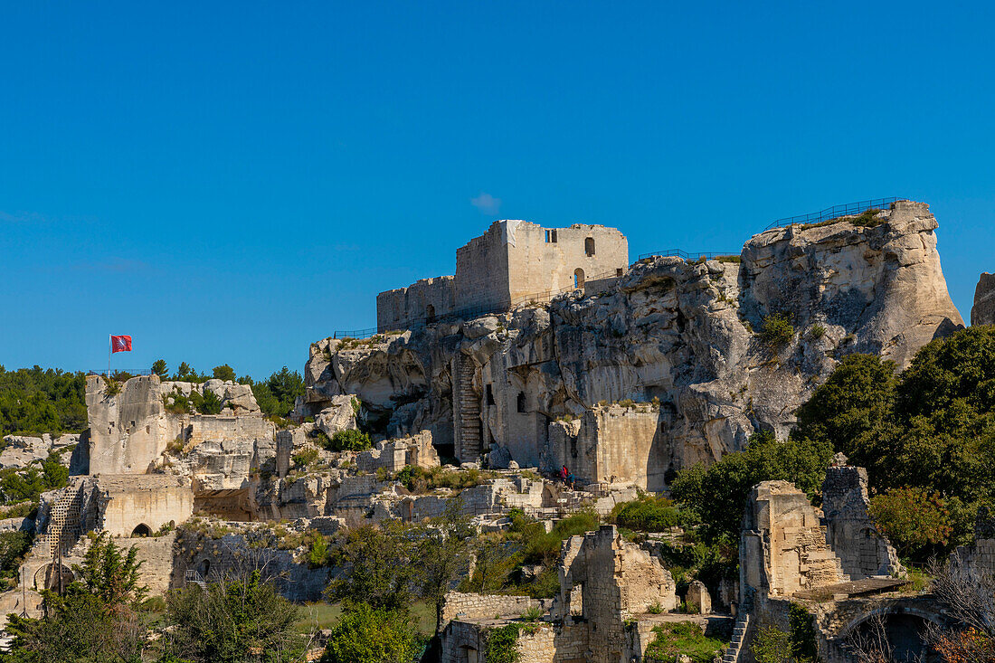 Das Chateau des Baux, Les Baux-de-Provence, Provence-Alpes-Cote d'Azur, Frankreich, Westeuropa