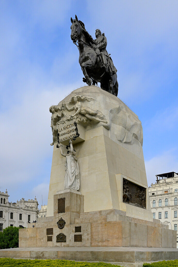 Denkmal für General Jose de San Martin, Plaza San Martin, Lima, Peru, Südamerika