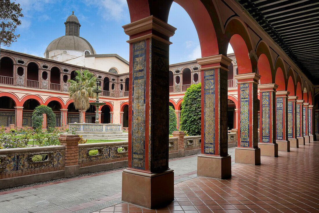 Erster Kreuzgang, Basilika und Kloster Santo Domingo (Kloster des Heiligen Rosenkranzes), Lima, Peru, Südamerika