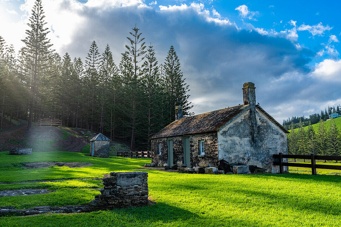 Old ruins, Kingston and Arthur's Vale Historic Area, UNESCO World Heritage Site, Norfolk Island, Australia, Pacific