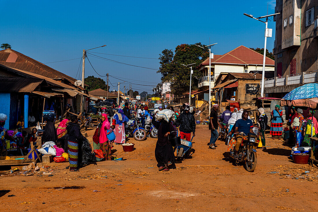 Market in Dalaba, Futa Djallon, Guinea Conakry, West Africa, Africa