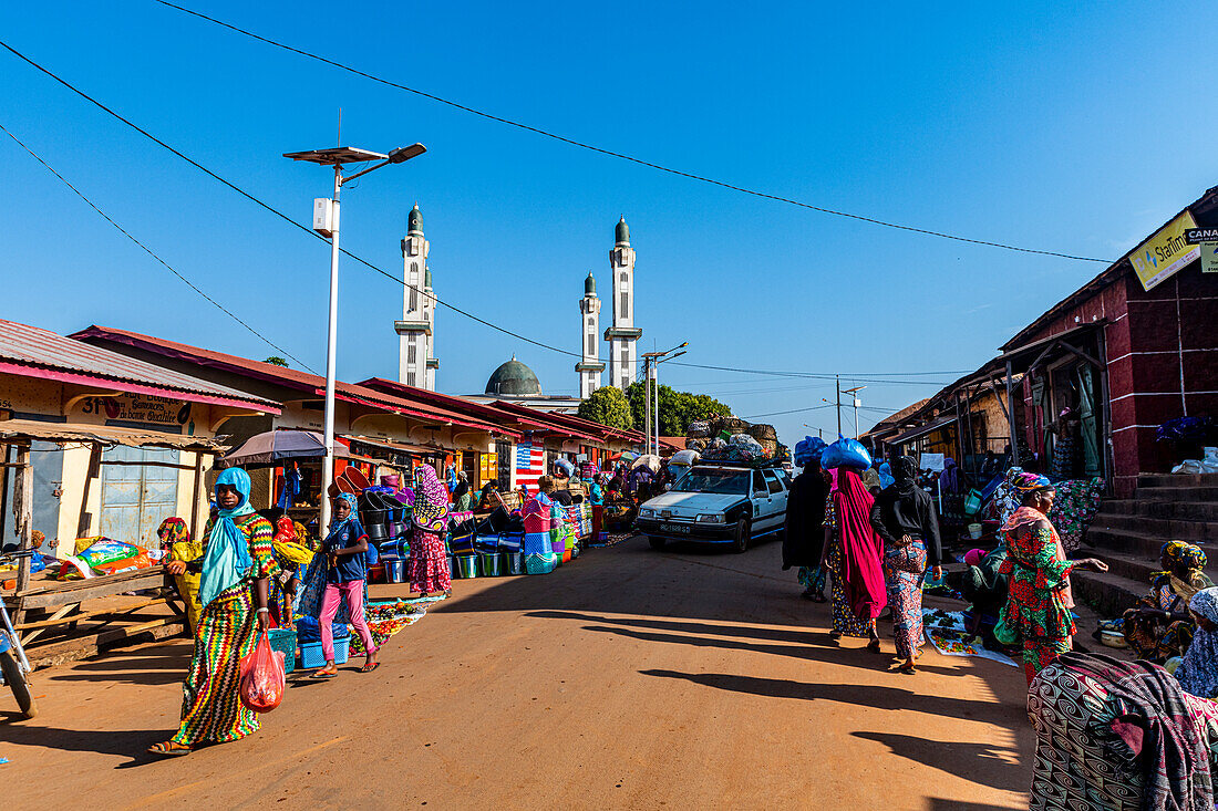 Market in Dalaba, Futa Djallon, Guinea Conakry, West Africa, Africa