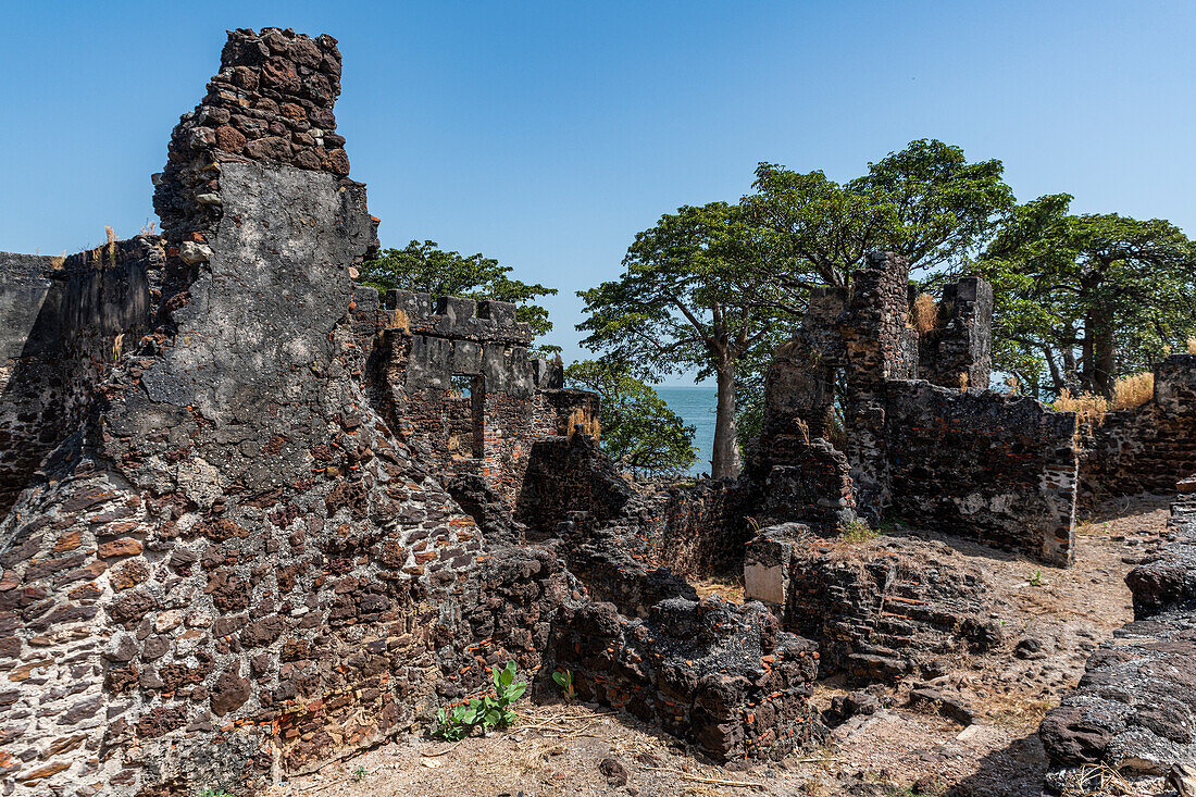 Ruins of Fort James, Kunta Kinteh Island (James Island), UNESCO World Heritage Site, Western slave trade, Gambia, Africa