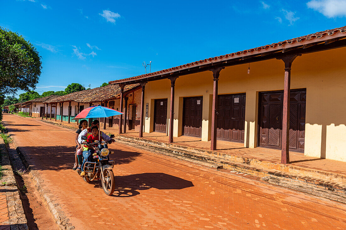 Old colonial houses, Mission of Concepcion, Jesuit Missions of Chiquitos, UNESCO World Heritage Site, Santa Cruz department, Bolivia, South America