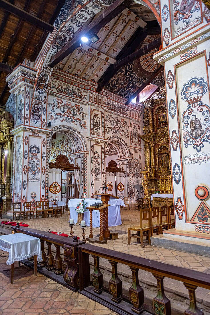 Innenhof, Mission San Miguel de Velasco, Jesuitenmissionen von Chiquitos, UNESCO-Weltkulturerbe, Departement Santa Cruz, Bolivien, Südamerika