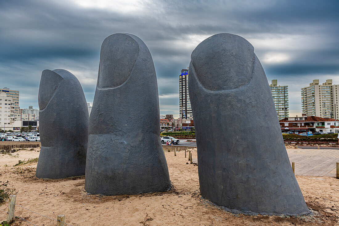 Die Finger von Punta del Este, Handdenkmal, Punta del Este, Uruguay, Südamerika